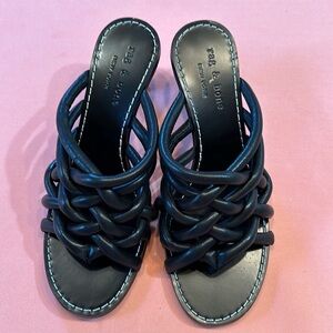 New Rag & Bone Leather Sandals. Black. Size 38.